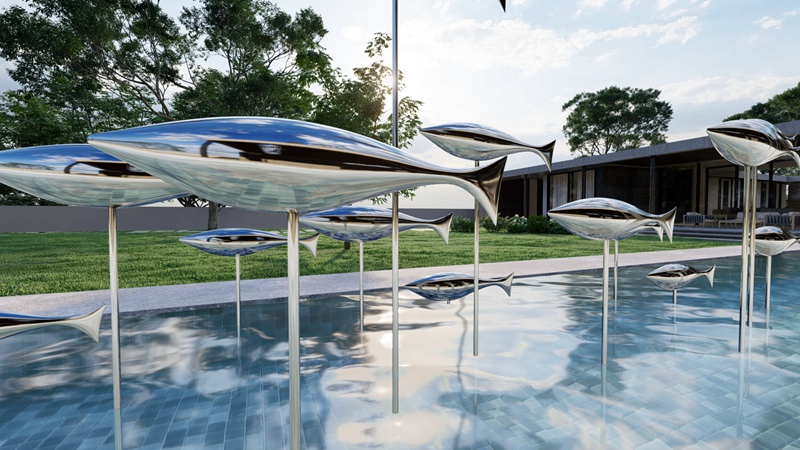 stainless steel fish sculpture for sale (10)