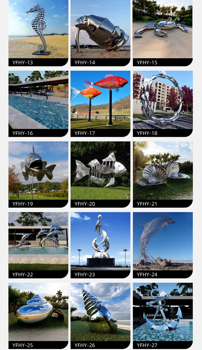 stainless steel fish sculpture for sale (12)