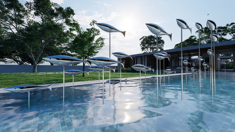 stainless steel fish sculpture for sale (9)