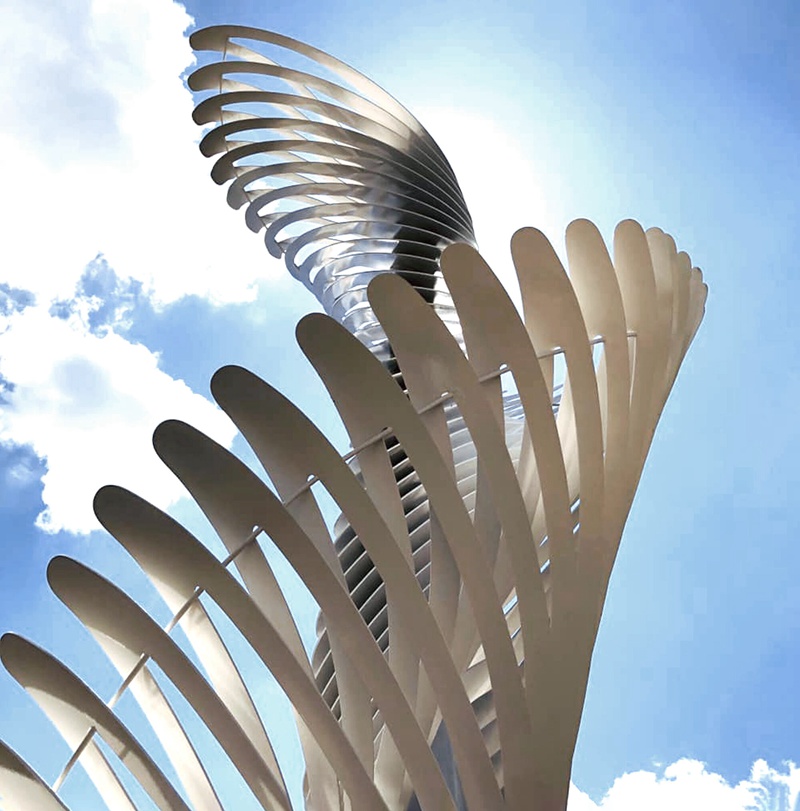 stainless steel wing sculpture (4)