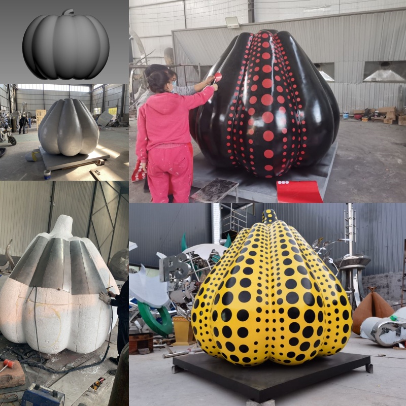 metal pumpkin sculpture for sale 1 (2)