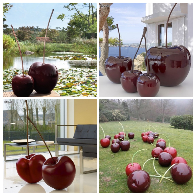 stainless steel cherry sculpture (1)