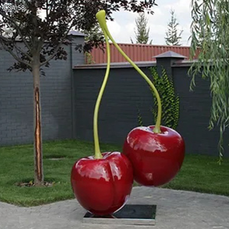 stainless steel cherry sculpture (3)