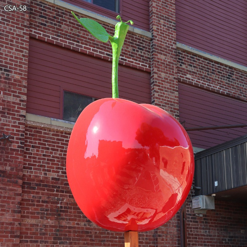 stainless steel cherry sculpture (4)