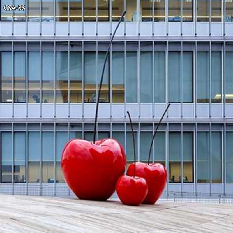stainless steel cherry sculpture (5)