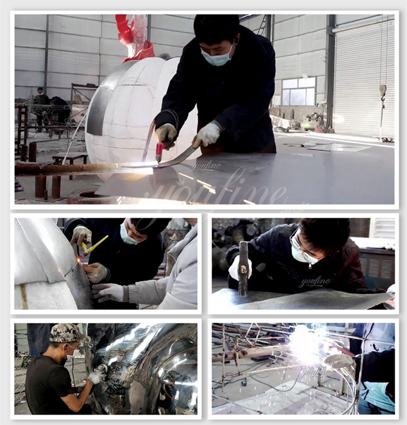 Garden Abstract Art Decor Metal Stainless Steel Sculpture