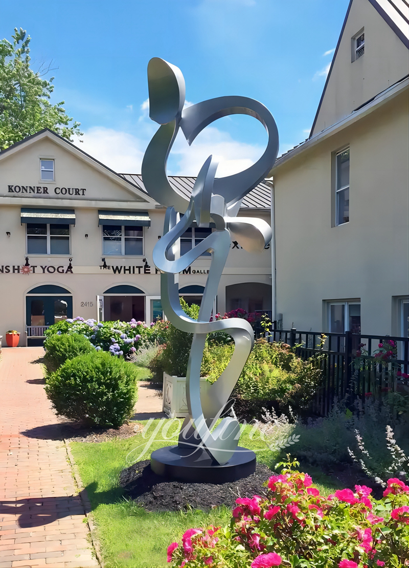 Large Outdoor Abstract Metal Stainless Steel Sculpture 