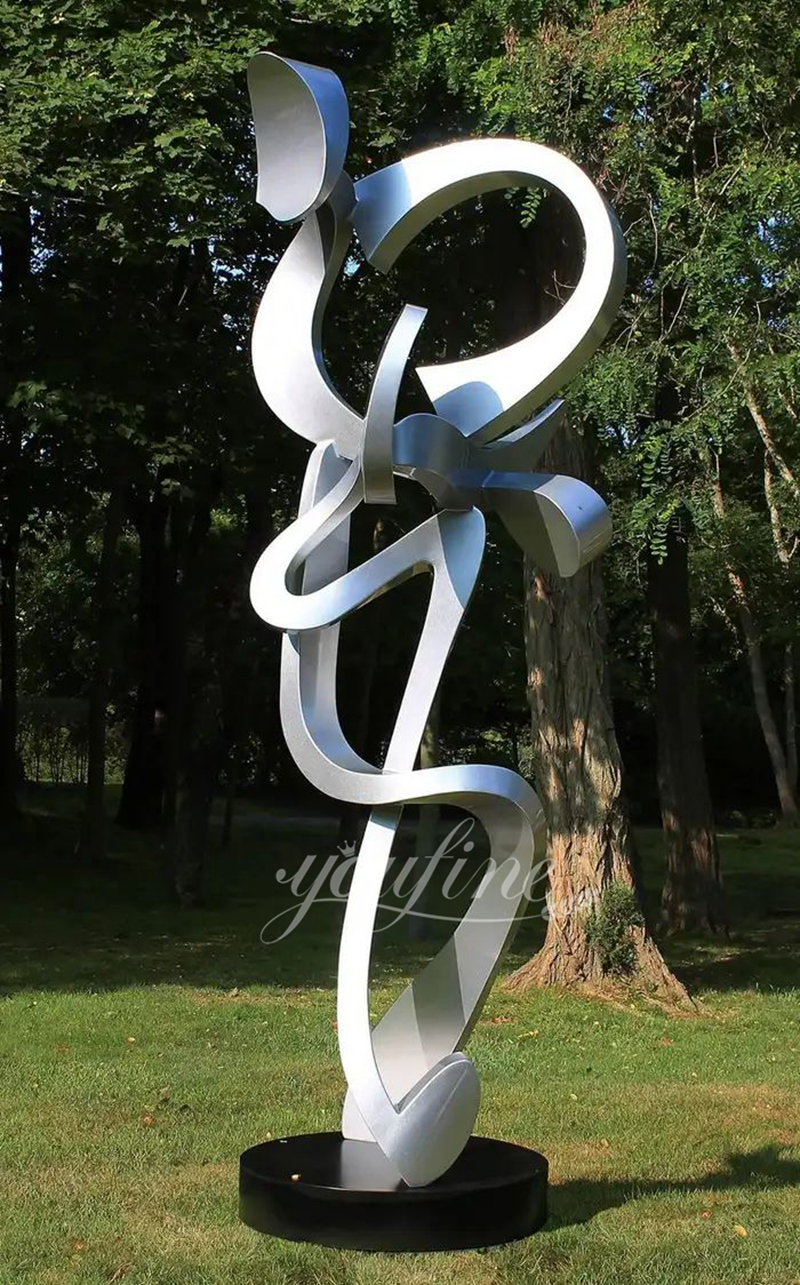 Large Outdoor Abstract Metal Stainless Steel Sculpture 