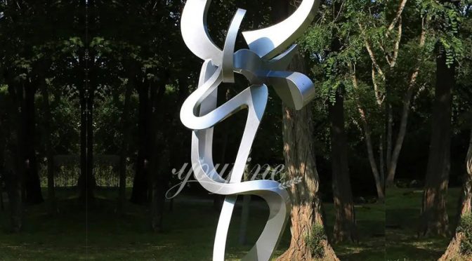 Large Outdoor Abstract Metal Stainless Steel Sculpture