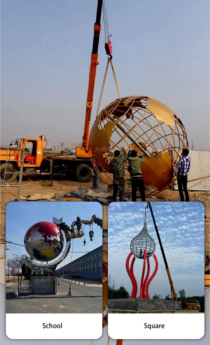 metal sculpture intallation