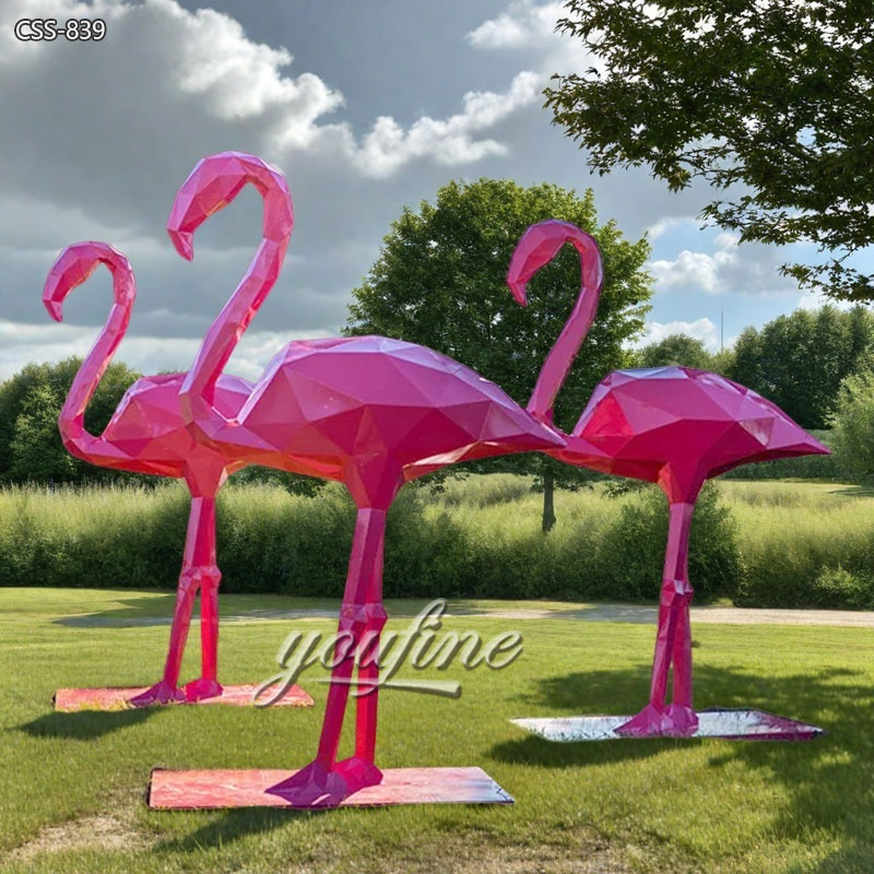 Large Outdoor Metal Flamingo Statue