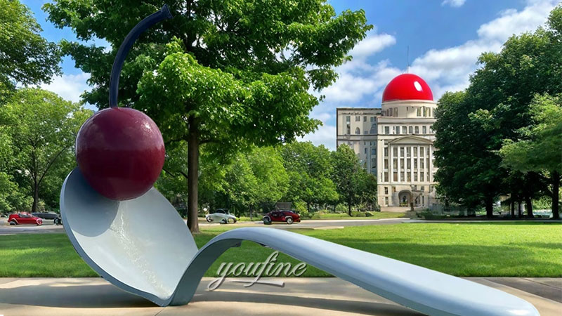 Metal Spoon with Cherry 